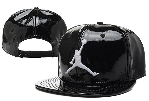Jordan Leather Black Snapback Hat 3 XDF 0526